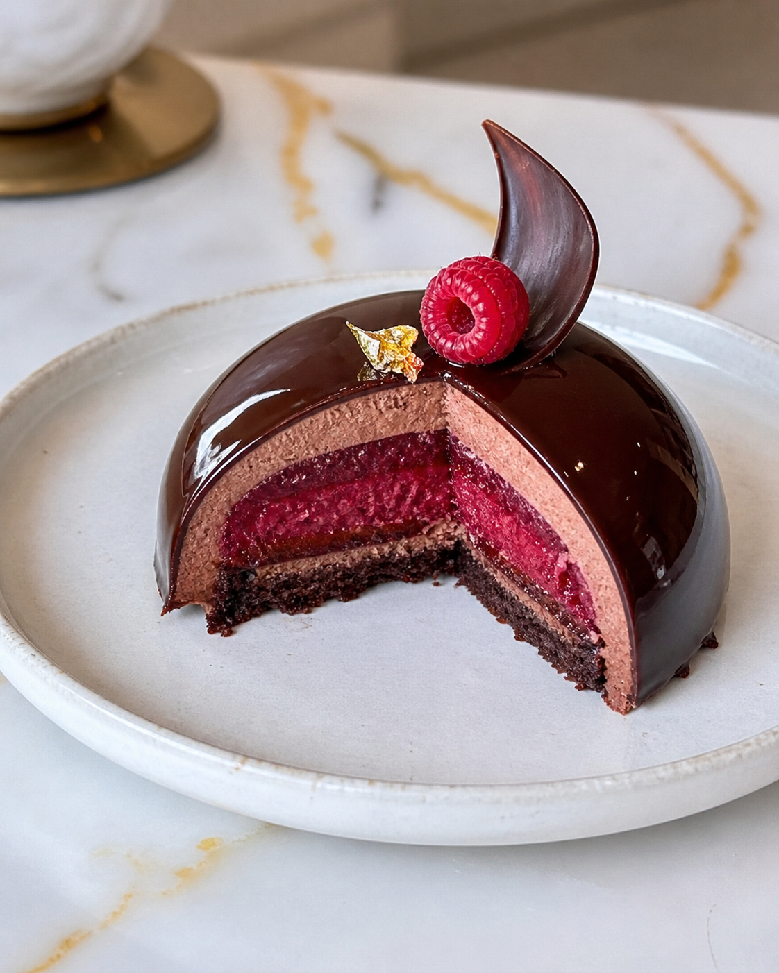 Chocolate Raspberry Entremet – dailykitchenbites.com